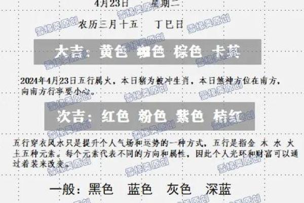 2025年4月22日每日穿衣五行颜色运势