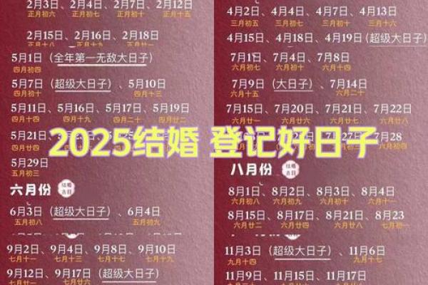 2025年3月结婚的好日子 2025年3月结婚的好日子