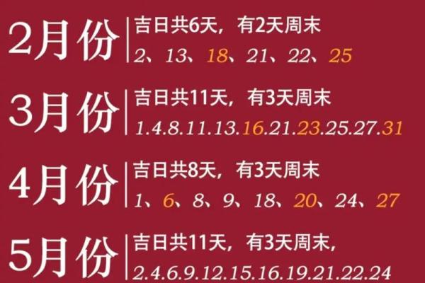 2025年4月份黄道吉日一览表及时间 2025年4月份黄道吉日一览表及时间