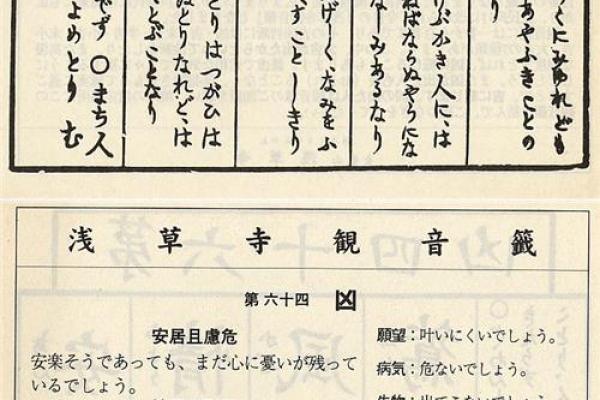 浅草寺观音灵签61 浅草寺观音灵签61