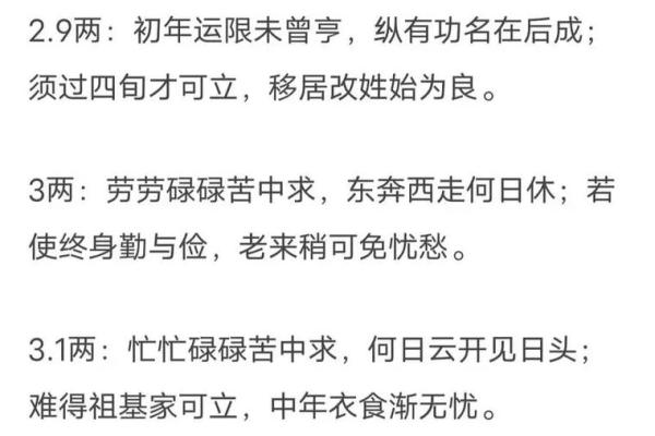 男版称骨算命白话详解 男版称骨算命白话详解