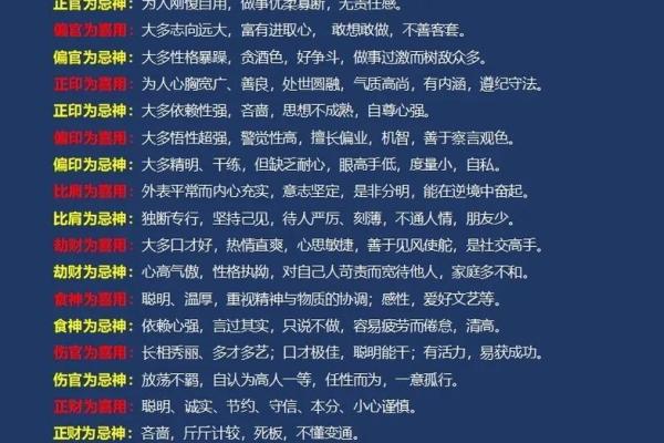 八字用神喜神闲神仇神忌神解释