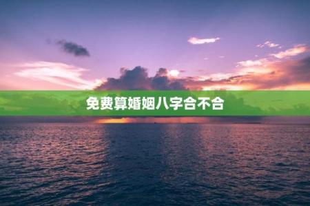 男女合八字,婚姻算命最准的免费网站