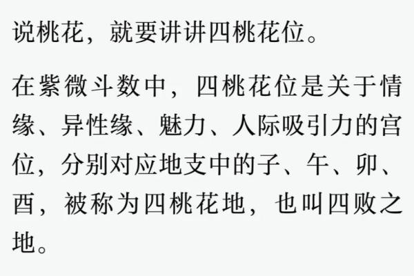 紫薇斗数桃花位