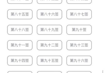 算命和解签对照表