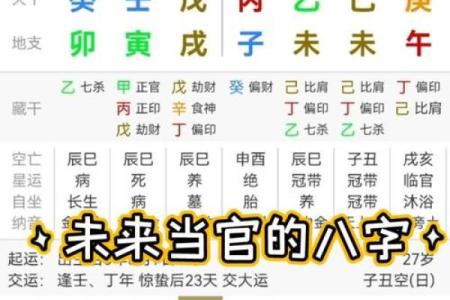 八字从什么地方能看出做官