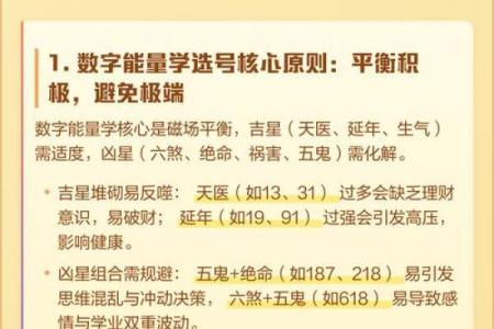 号码测试吉凶数字能量解读